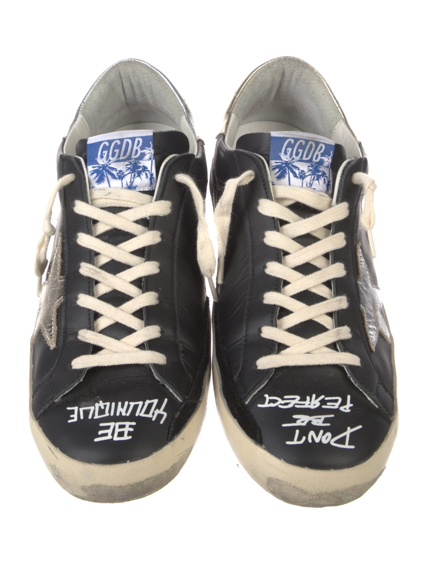 Golden Goose Leather Distressed Accents Sneakers